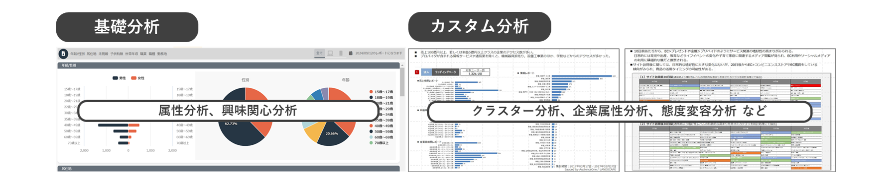 高度な分析機能