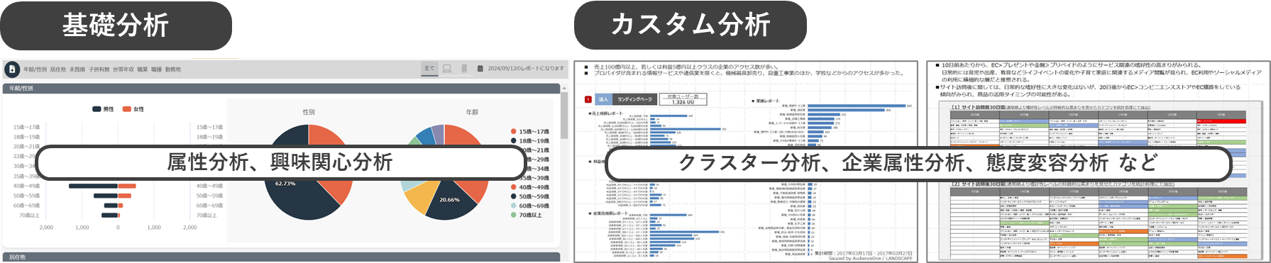 高度な分析機能